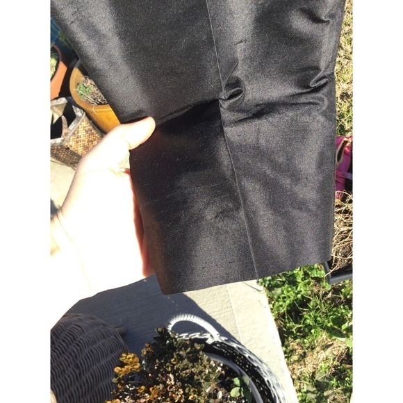 Thalian womens silk pants size 12 black straight leg made in USA formal - Picture 3 of 10